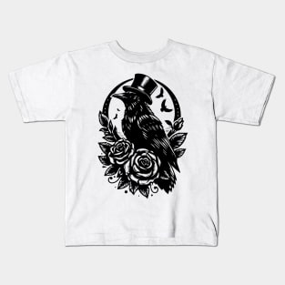 the raven with hat Kids T-Shirt